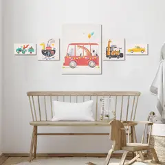 JUST HOME COLLECTION - Set de 5 Canvas Cars 40x50 cm