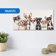 JUST HOME COLLECTION - Cuadro Decorativo Perros 60x120 cm