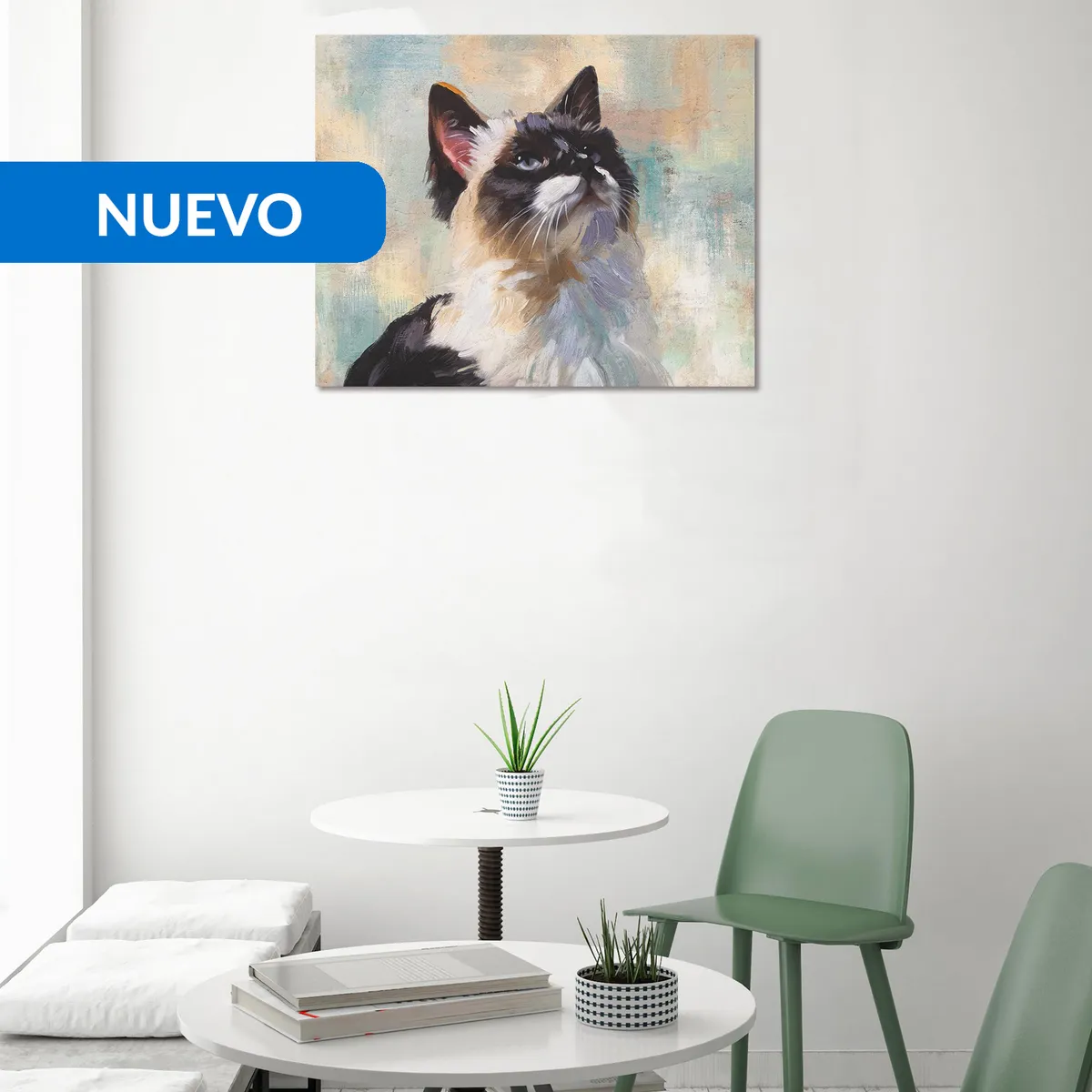 JUST HOME COLLECTION - Cuadro Decorativo Gato 50x40 cm