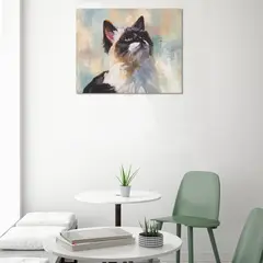 JUST HOME COLLECTION - Cuadro Decorativo Gato 50x40 cm