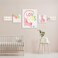 Set de 5 Canvas Cats 40x50 cm