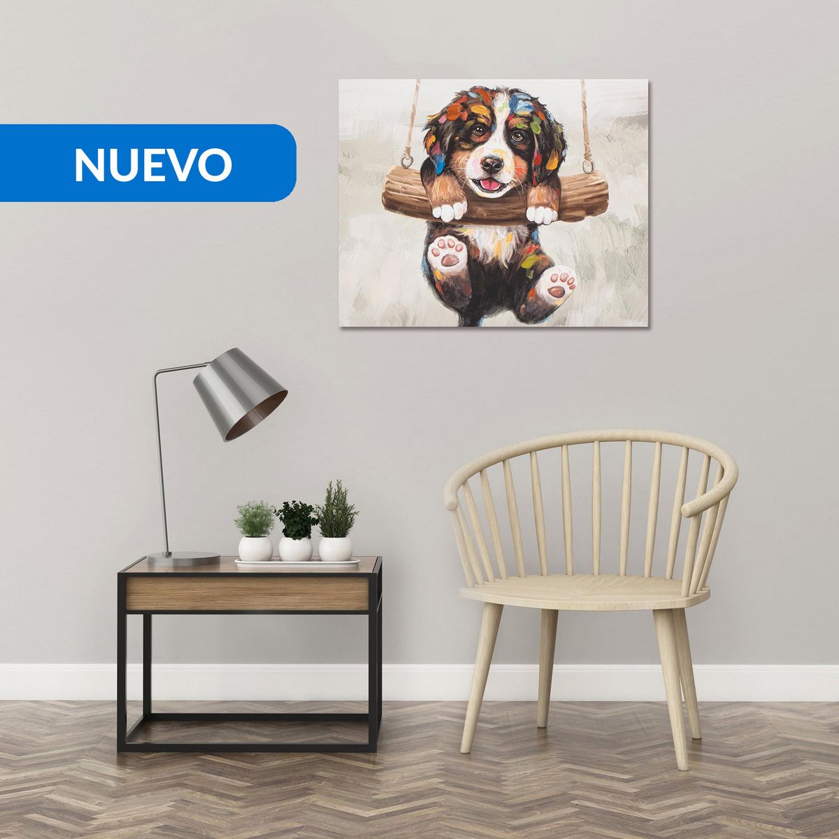 JUST HOME COLLECTION - Cuadro Decorativo Perro 40x50 cm
