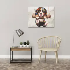 JUST HOME COLLECTION - Cuadro Decorativo Perro 40x50 cm