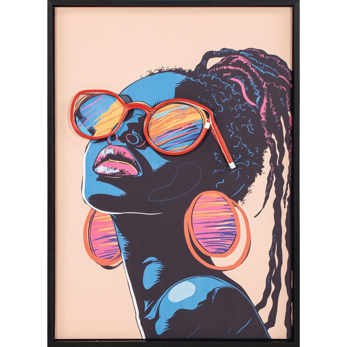 JUST HOME COLLECTION - Cuadro Decorativo Neon Lady 40x55 cm