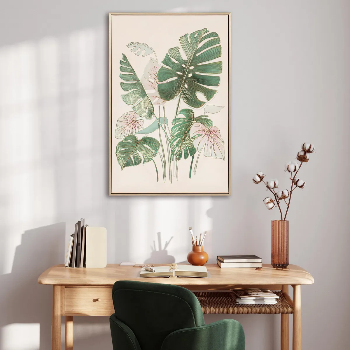 JUST HOME COLLECTION - Cuadro Decorativo Plantas 40x60 cm