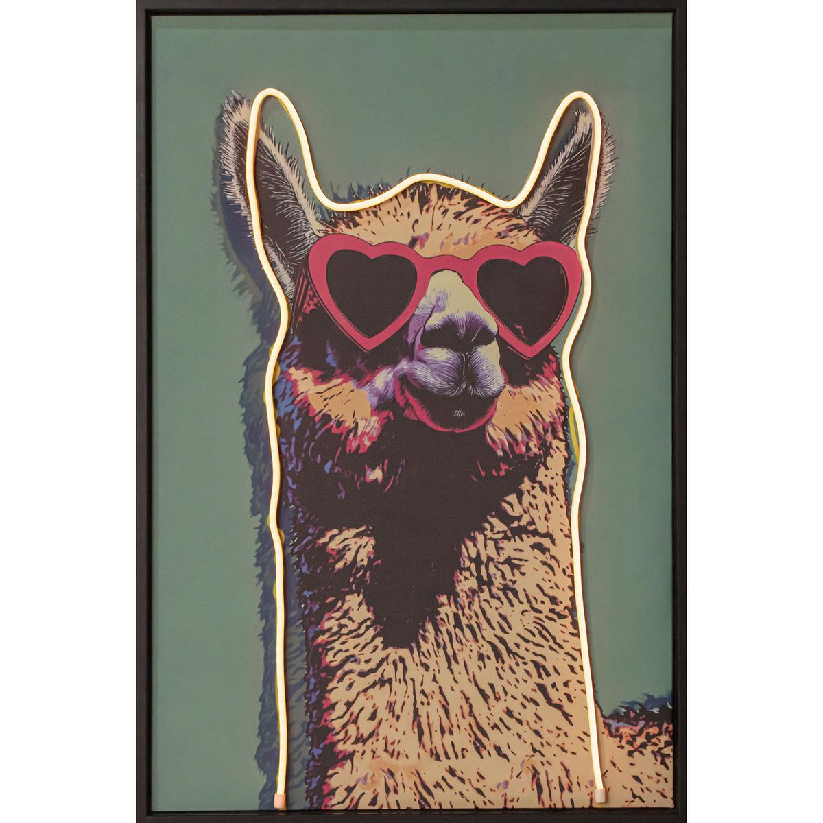 JUST HOME COLLECTION - Cuadro Decorativo Neon Llama 40x55 cm