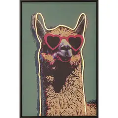 JUST HOME COLLECTION - Cuadro Decorativo Neon Llama 40x55 cm