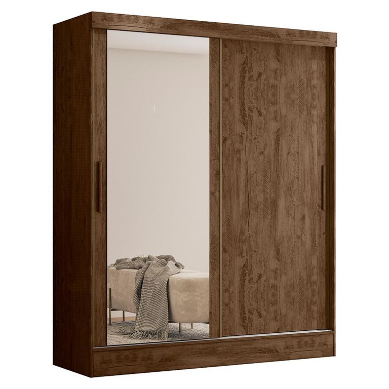 Clóset 2 Puerta(s) 2 Cajón(es) 6 Repisa(s) 164x211x53 cm Nogal