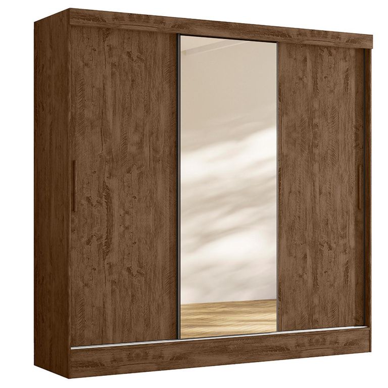 Clóset 3 Puerta(s) 2 Cajón(es) 8 Repisa(s) 182x185x52 cm Nogal