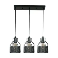 Lámpara Colgante Labruna 3 luces Metal Negro
