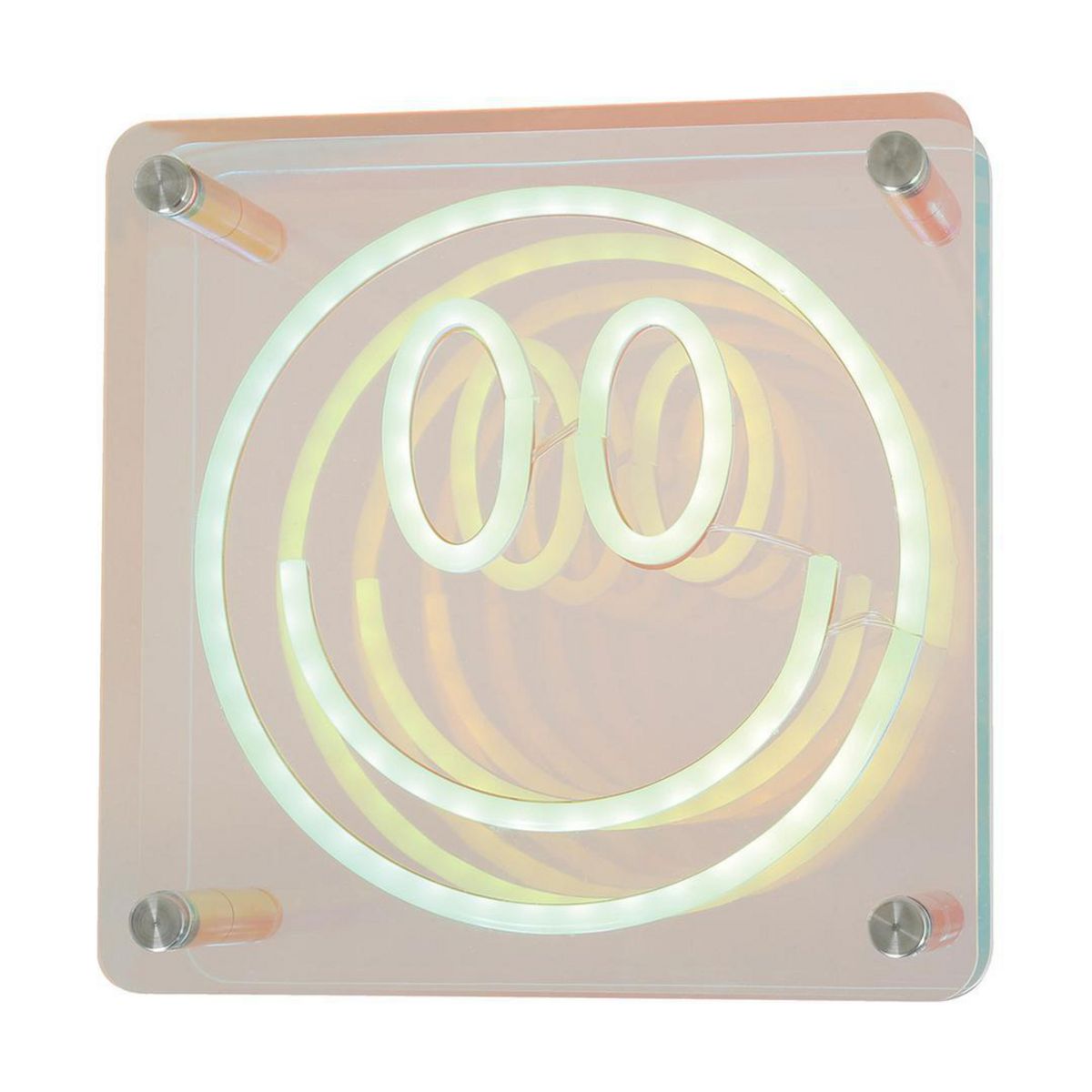 JUST HOME COLLECTION - Lámpara Mesa Led SMILE Incoloro/Transparente 18x18 cm