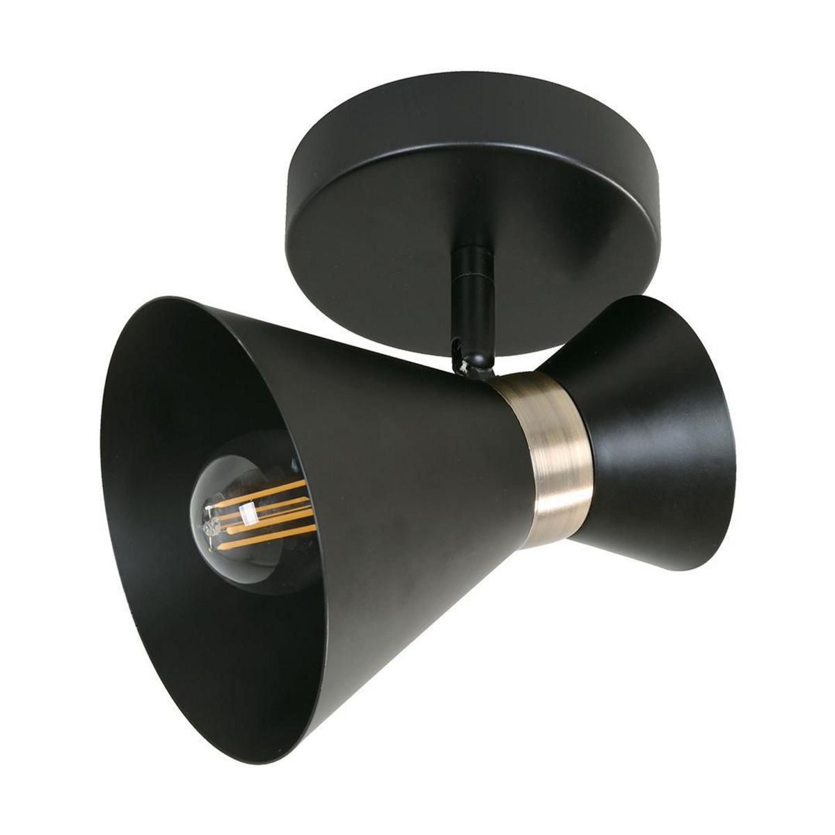 JUST HOME COLLECTION - Aplique Interior Savannah Metal Negro