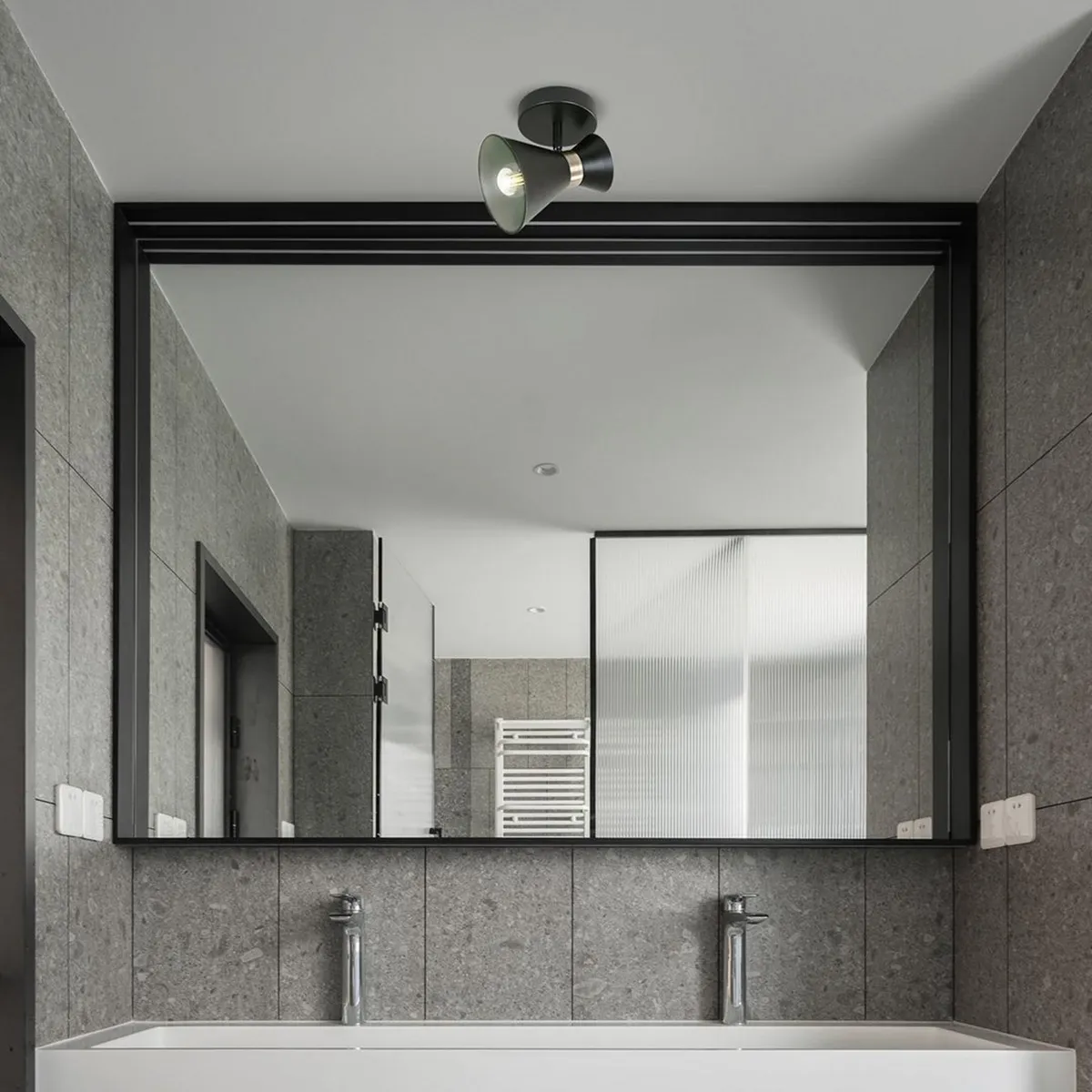 JUST HOME COLLECTION - Aplique Interior Savannah Metal Negro