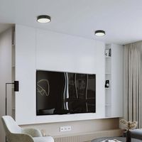 Pack 2 plafon Kelly Plástico Negro