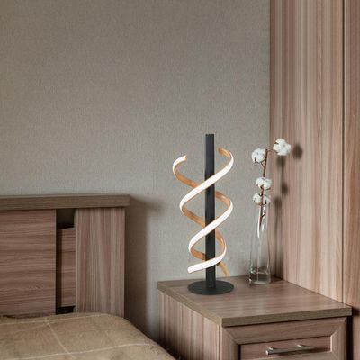 Imagen 2 del producto Lámpara Mesa Led Marina Negro 21x49 cm