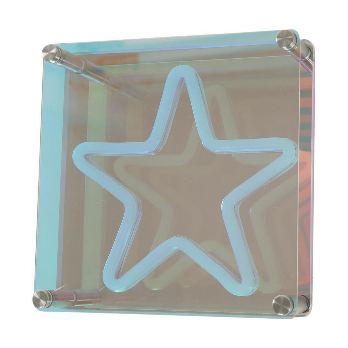 JUST HOME COLLECTION - Lámpara Mesa Led STAR Blanco 18x18 cm