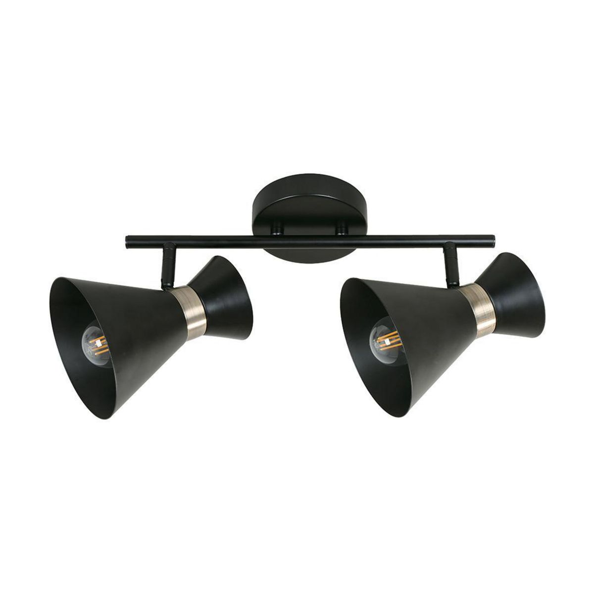 JUST HOME COLLECTION - Foco Interior Direccional Savannah 2 Luces Metal Negro