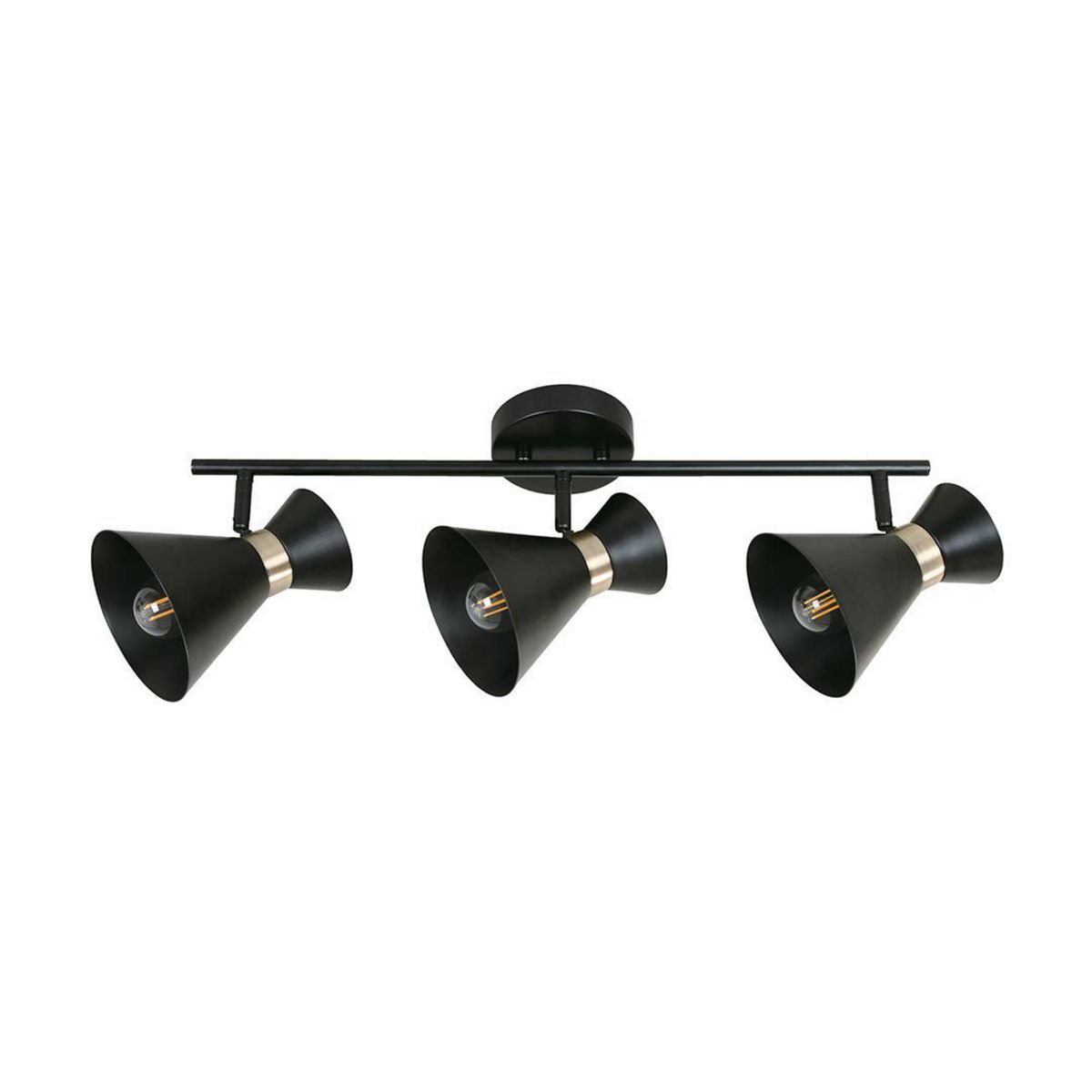 JUST HOME COLLECTION - Foco Interior Direccional Savannah 3 Luces Metal Negro