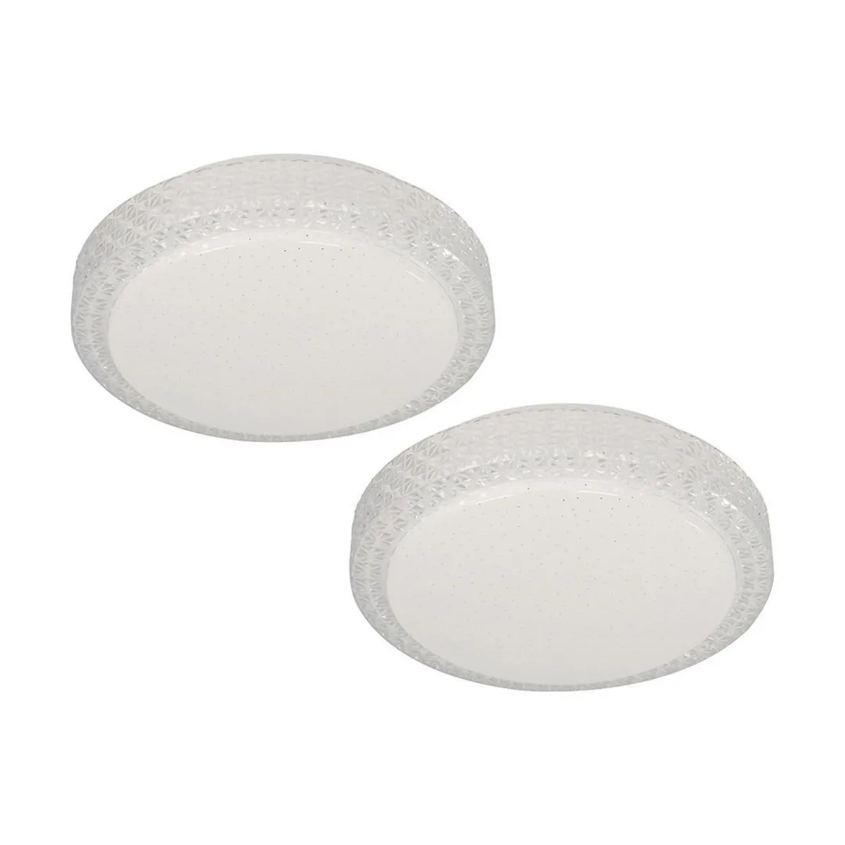 JUST HOME COLLECTION - Pack 2 Plafon Lead Plástico Blanco