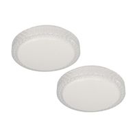 Pack 2 Plafon Lead Plástico Blanco