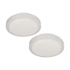 JUST HOME COLLECTION - Pack 2 Plafon Lead Plástico Blanco