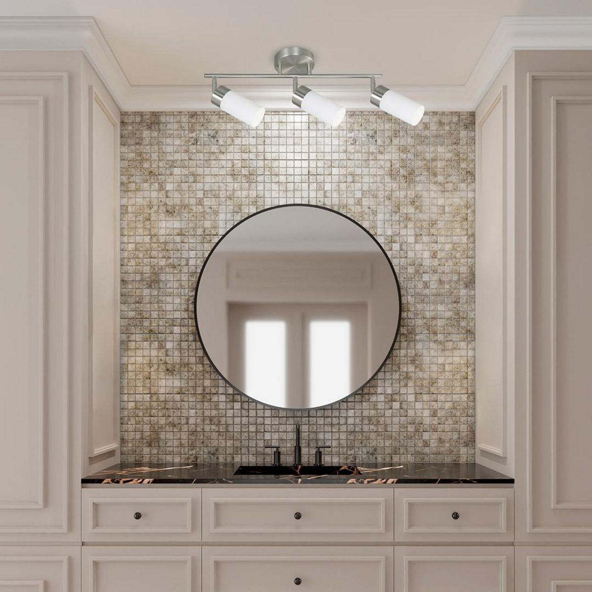 JUST HOME COLLECTION - Foco Interior Direccional Denver 3 Luces Acero Inoxidable