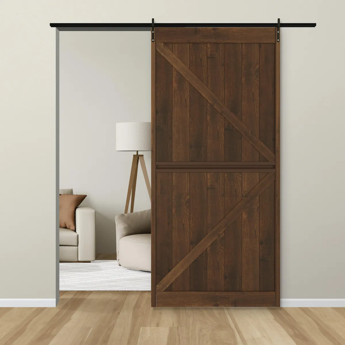 HOGGAN - Puerta Granero PVC 100x215 volcano