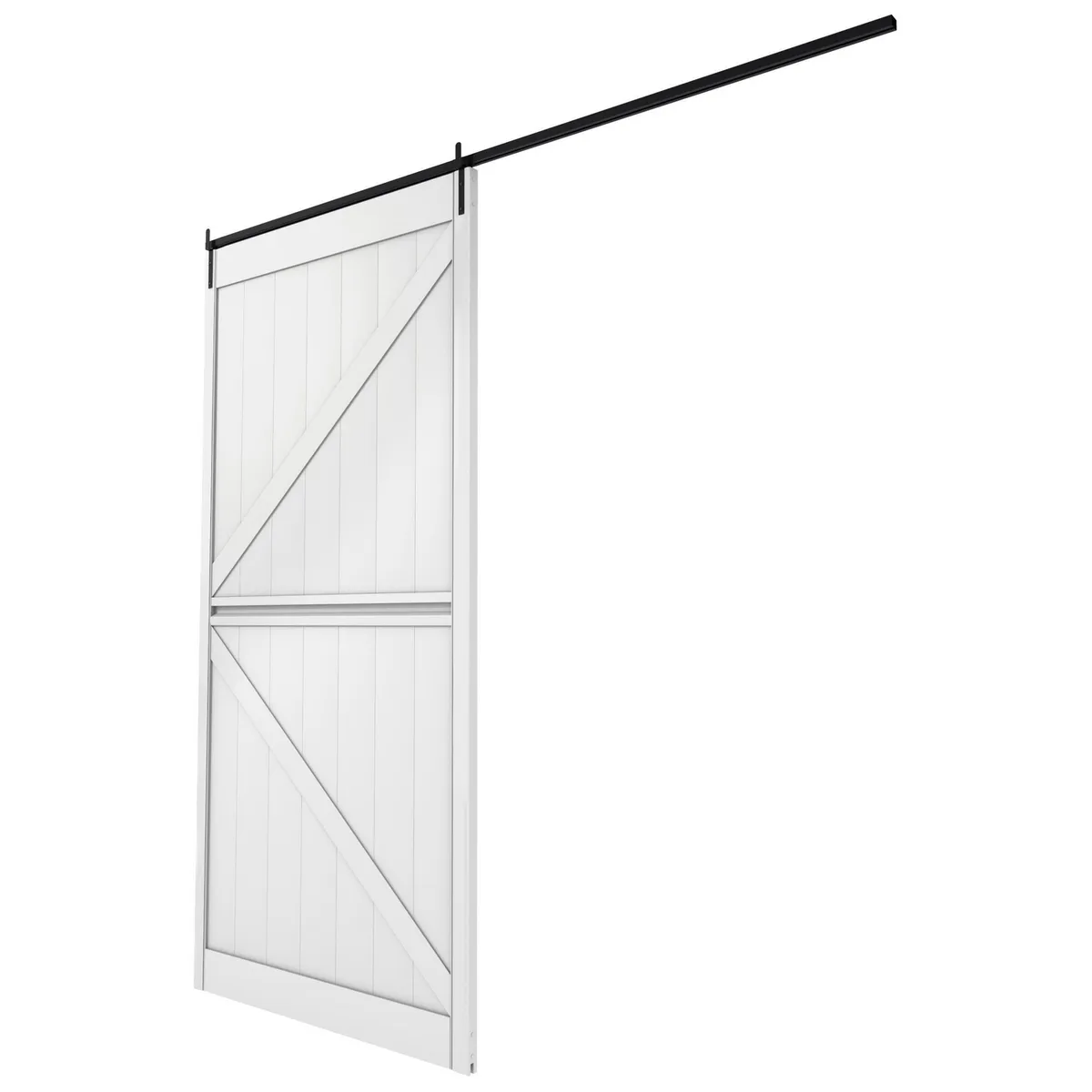 HOGGAN - Puerta Granero PVC 100x215 blanca