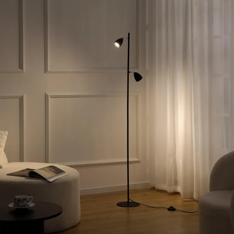 JUST HOME COLLECTION - Lampara de Pie Trier Negro 21x154 cm