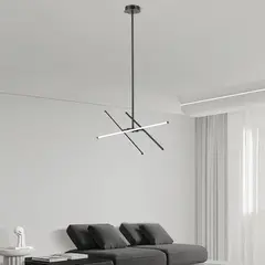 JUST HOME COLLECTION - Lampara Colgante Led Aluminio Negro