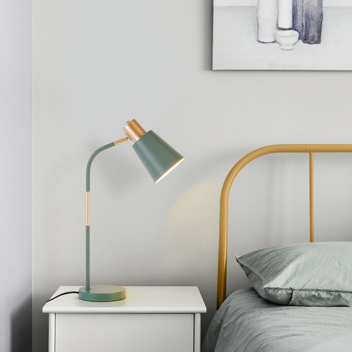 JUST HOME COLLECTION - Lampara Escritorio Sabala Verde 15x54 cm