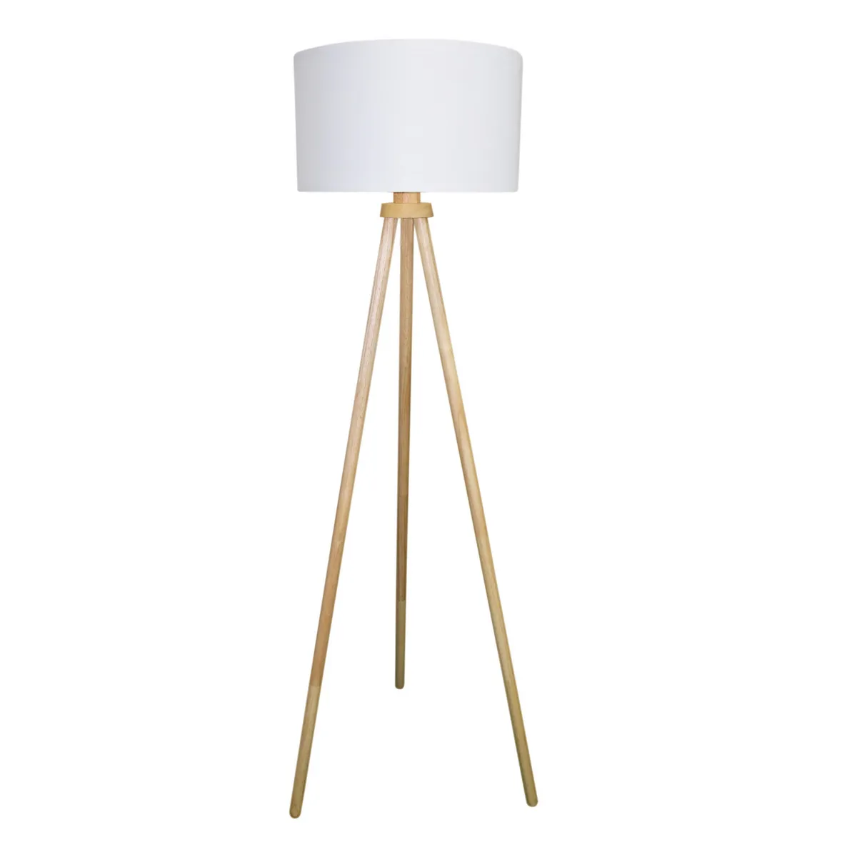 JUST HOME COLLECTION - Lampara de Pie Trípode Madera Balush 40x149 cm