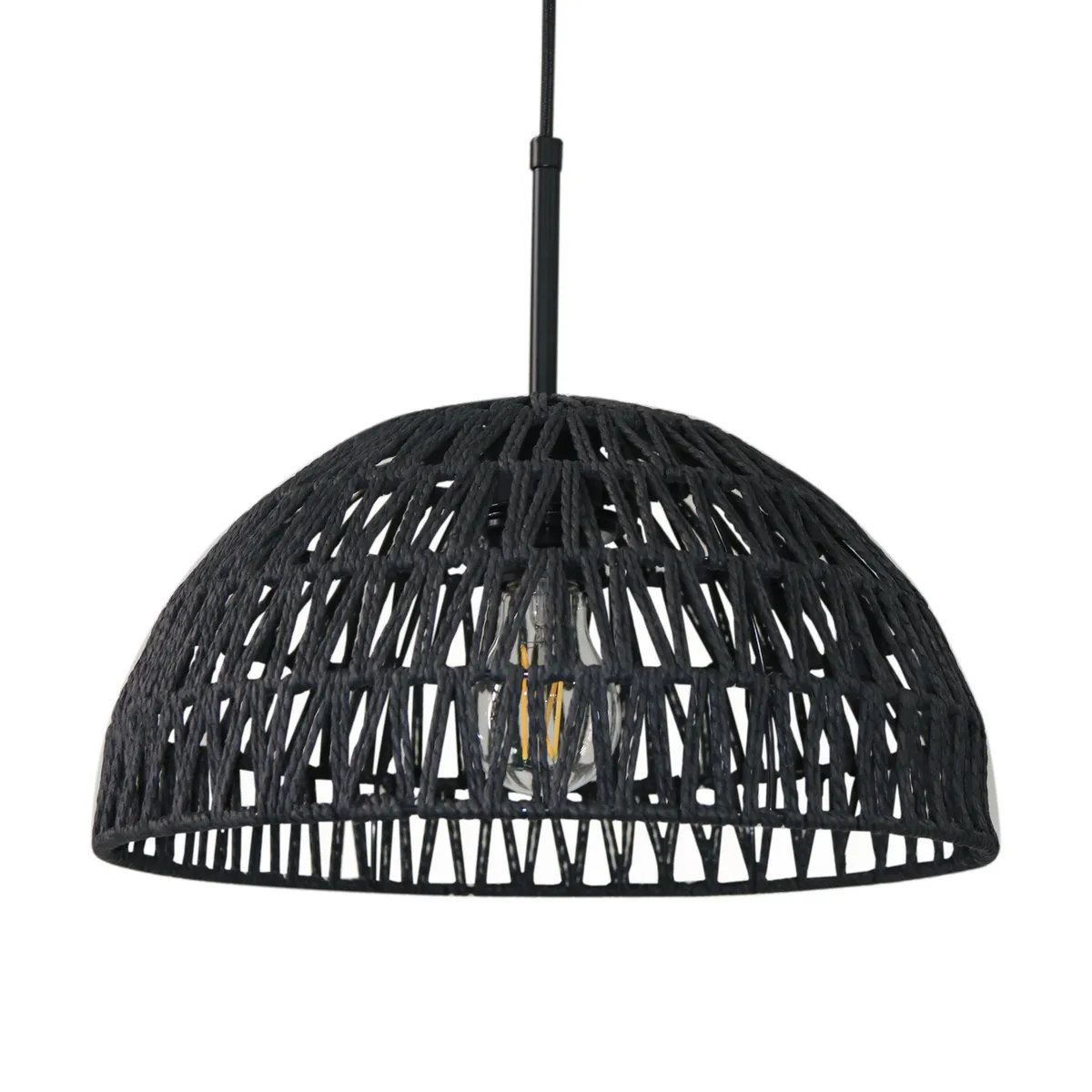 JUST HOME COLLECTION - Lampara Colgante Hening Negro 34 cm