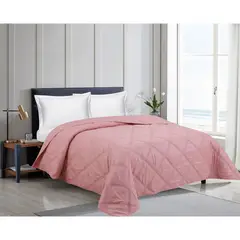 JUST HOME COLLECTION - Cubrecama Quilt 1.5 plazas Unicolor Cuadros