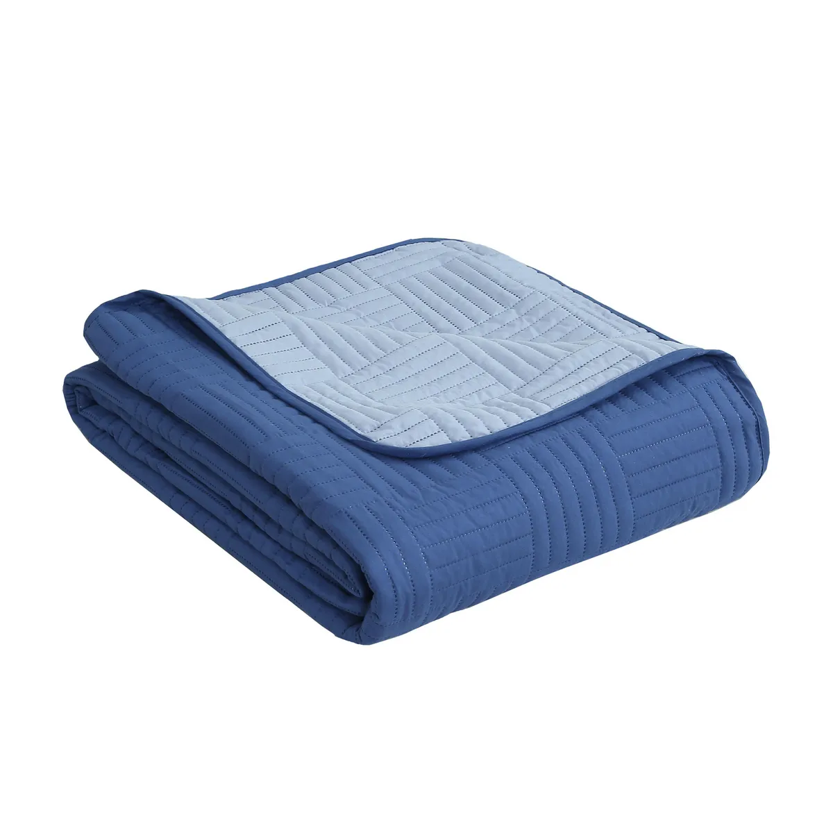 JUST HOME COLLECTION - Quilt 1.5 plazas Bicolor Azul 