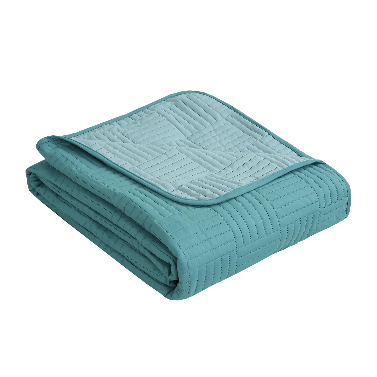 JUST HOME COLLECTION - Quilt 2 plazas Bicolor Verde 