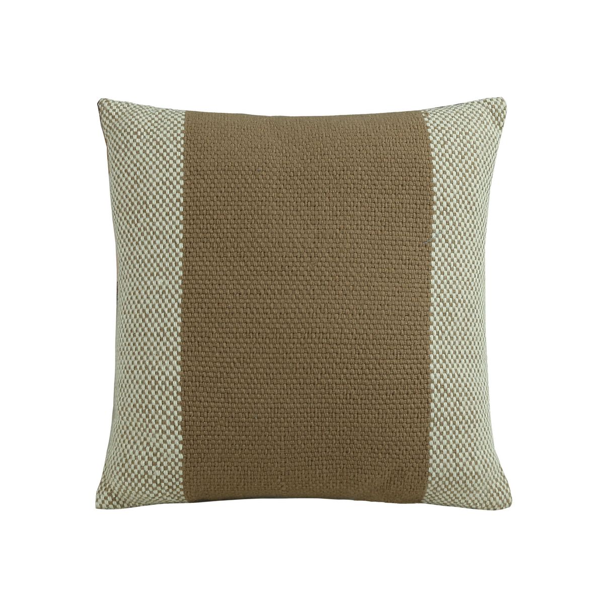 JUST HOME COLLECTION - Cojín Decorativo Rayas Café y Beige 45x45cm