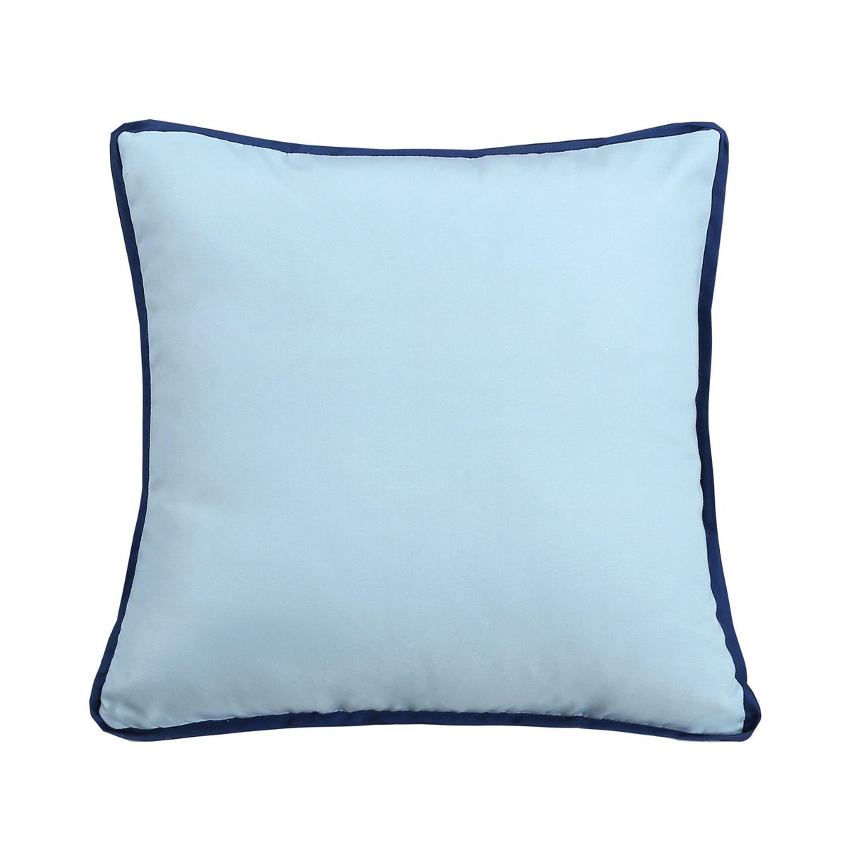 JUST HOME COLLECTION - Cojín Decorativo Celeste Borde Azul 45x45 cm