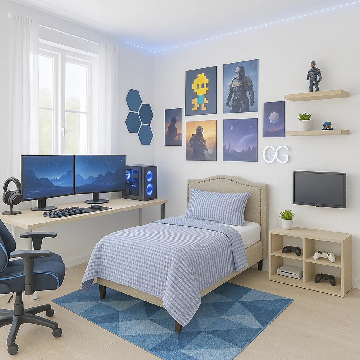 JUST HOME COLLECTION - Quilt 1.5 plazas Teen Azul 