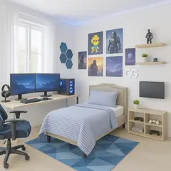 JUST HOME COLLECTION - Quilt 1.5 plazas Teen Azul