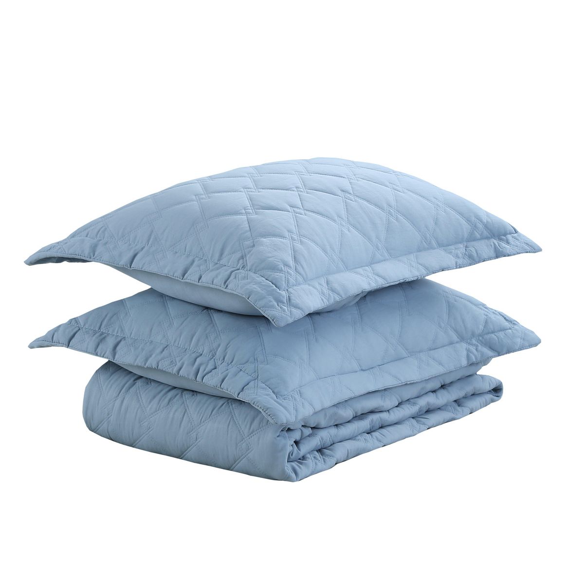 JUST HOME COLLECTION - Cubrecama Quilt Nórdico Celeste