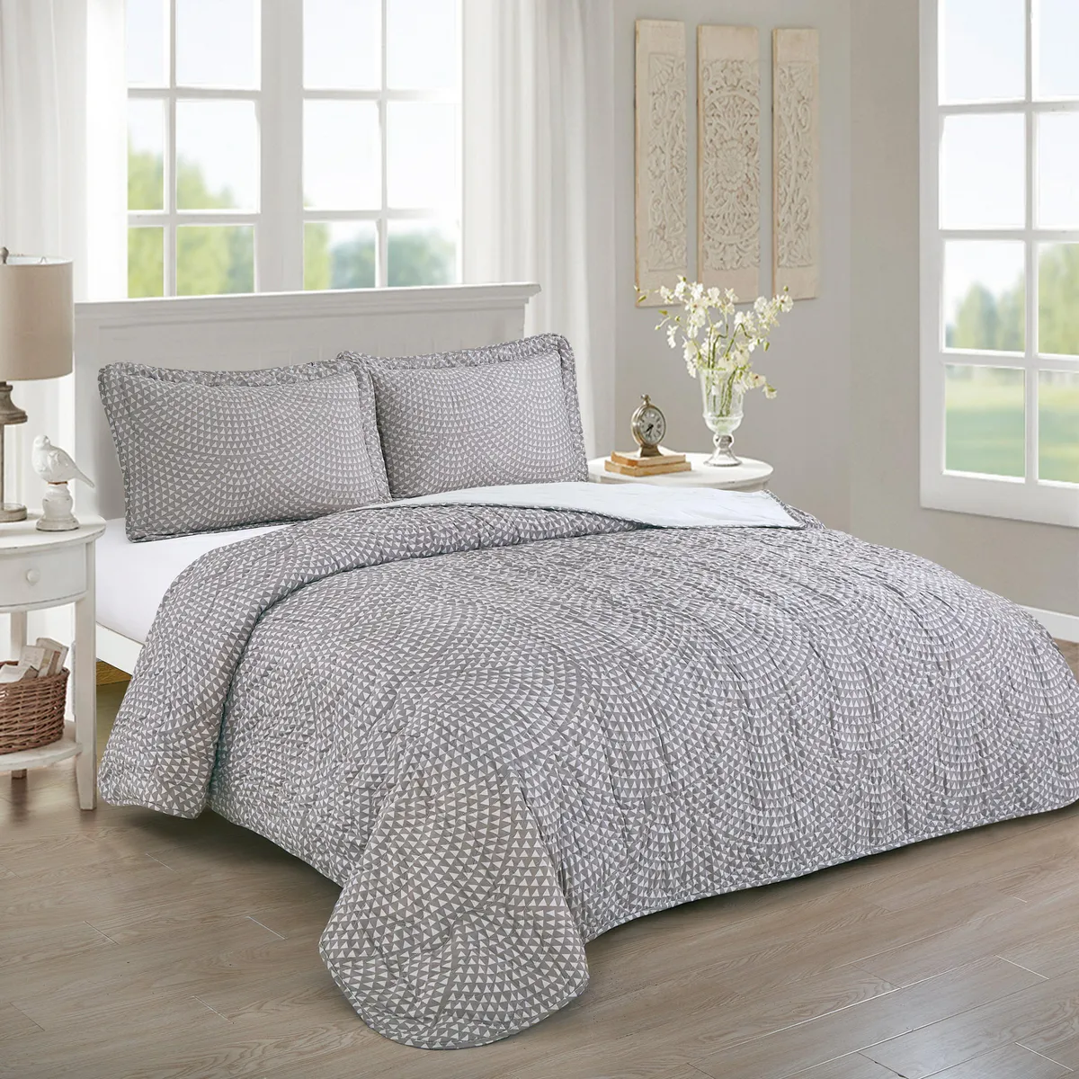 JUST HOME COLLECTION - Quilt Urbano Gris