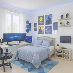 JUST HOME COLLECTION - Quilt 2 plazas Teen Azul