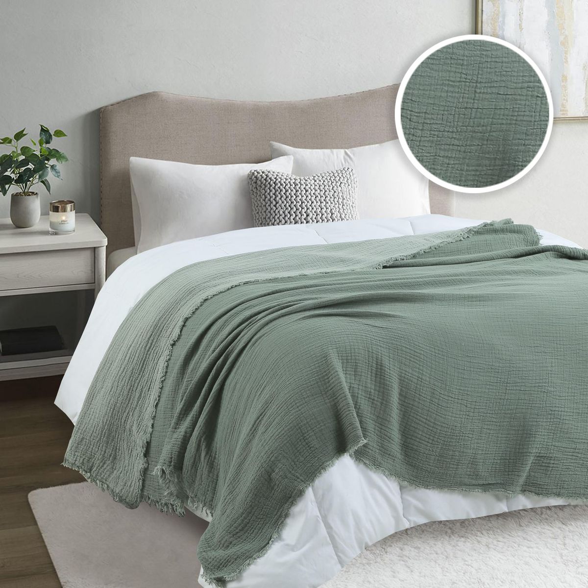 JUST HOME COLLECTION - Manta Verde 160x130 cm