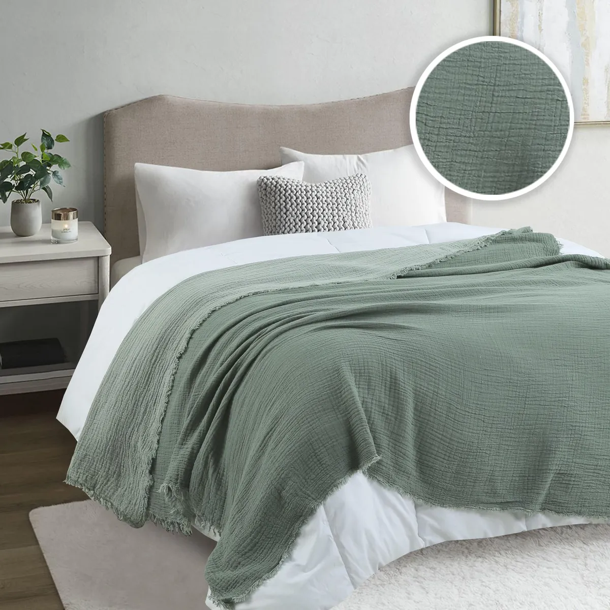 JUST HOME COLLECTION - Manta Verde 160x130 cm