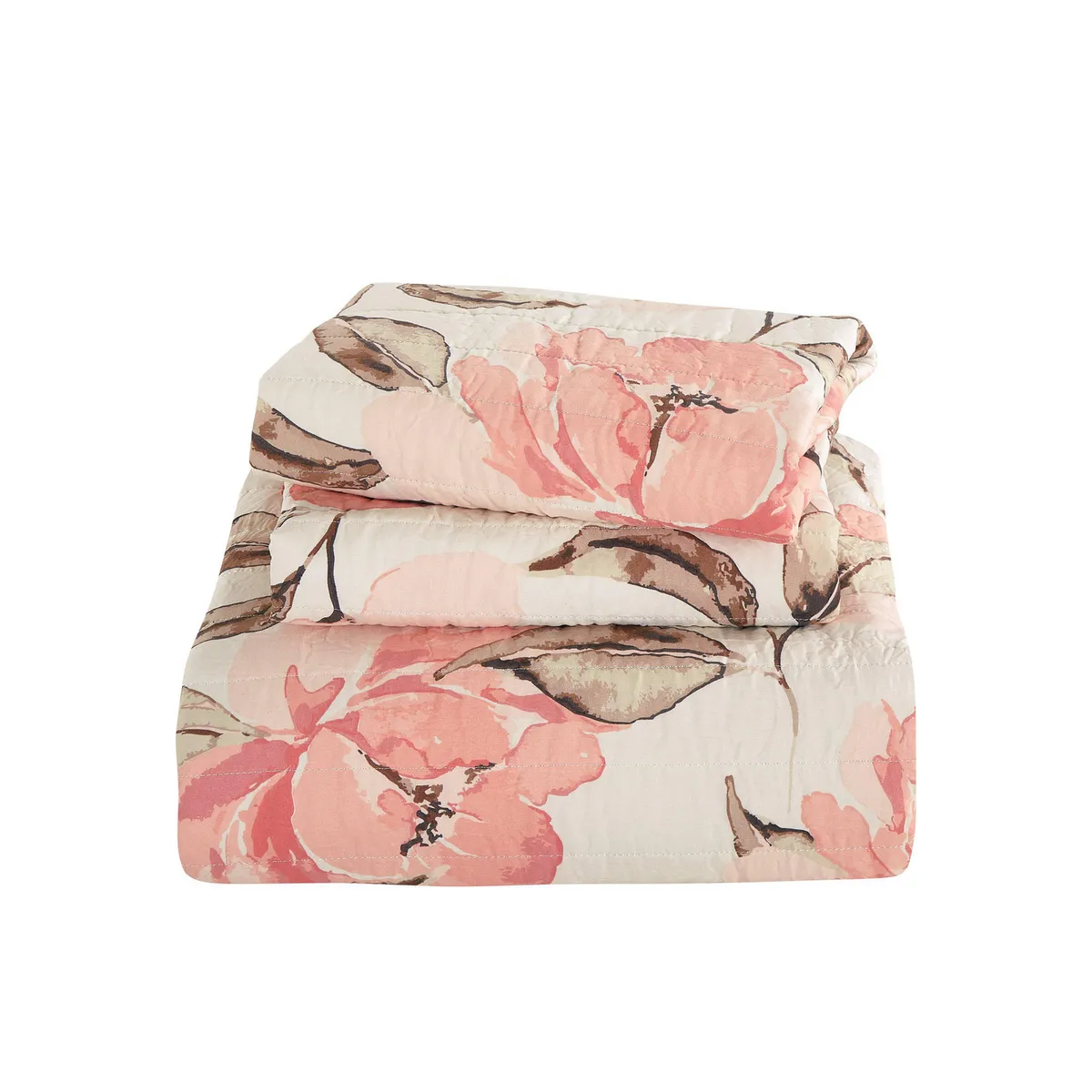 JUST HOME COLLECTION - Cubrecama Quilt Clasico Floral Reversible