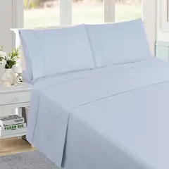 JUST HOME COLLECTION - Sabana Avance 1.5 plazas 144 Hilos Celeste