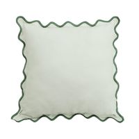 Cojín Decorativo Boho Rayas Onduladas Verdes 45x45 cm