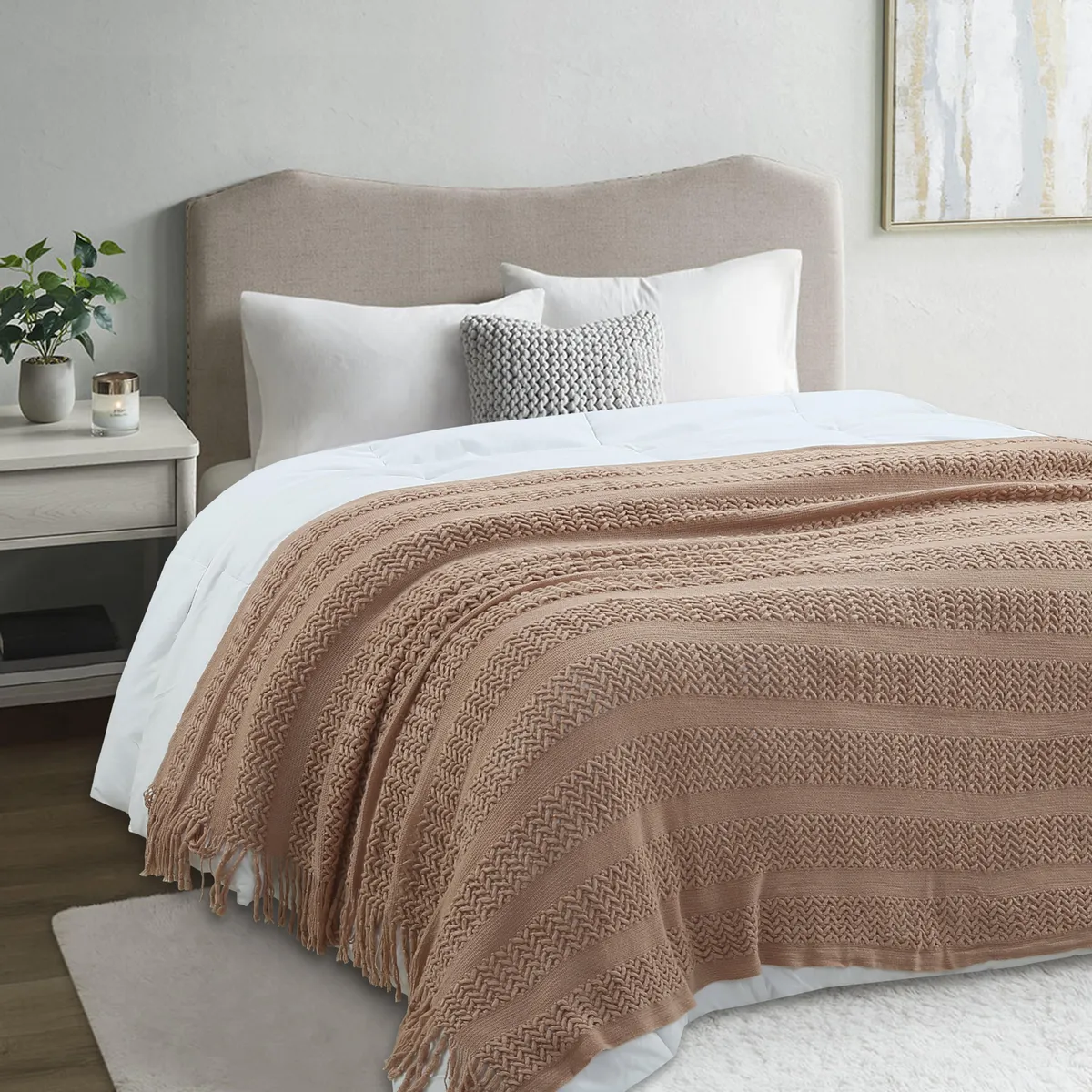 JUST HOME COLLECTION - Manta Piecera Tejida 130X160 cm