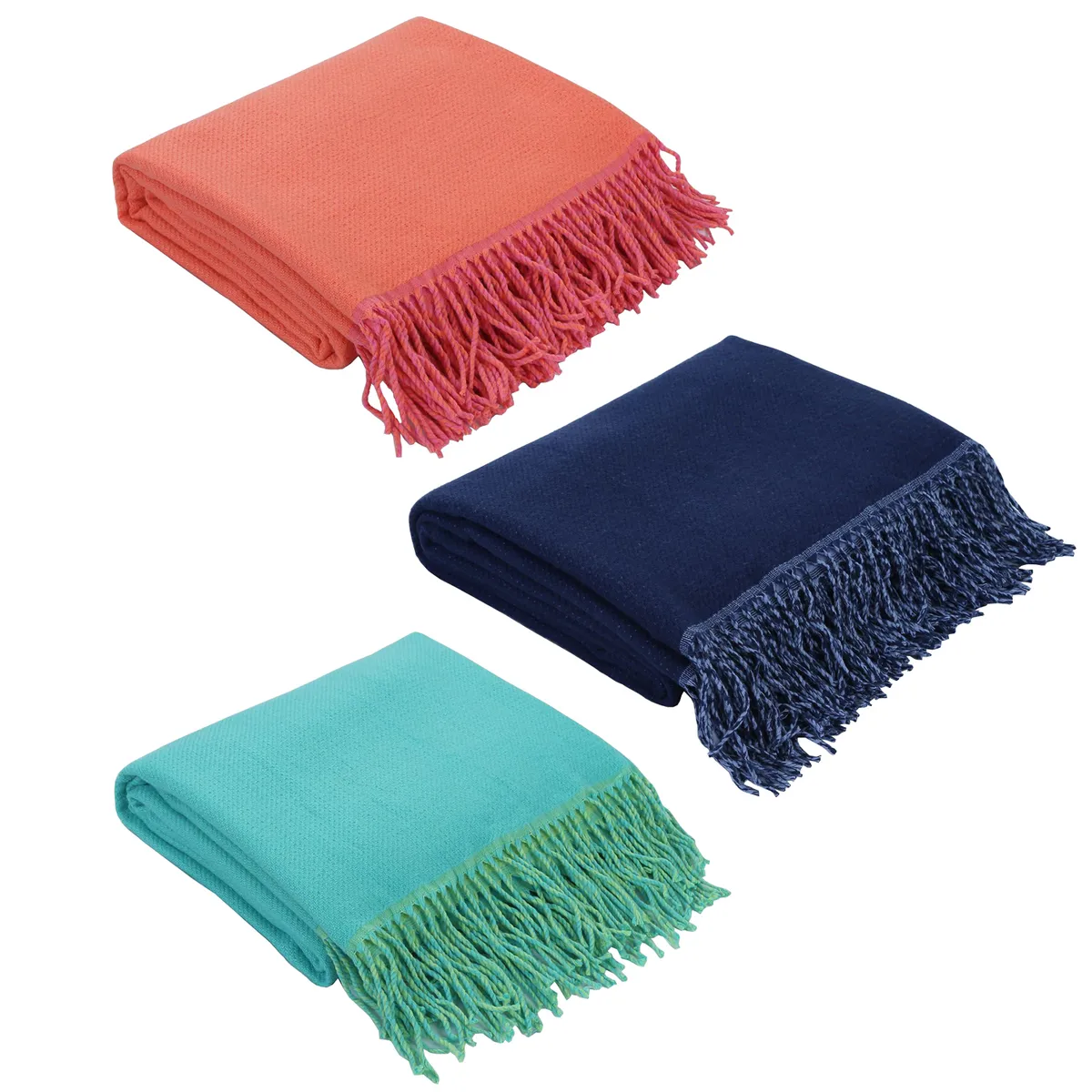 JUST HOME COLLECTION - Manta Bicolor 130X160 cm Surtido